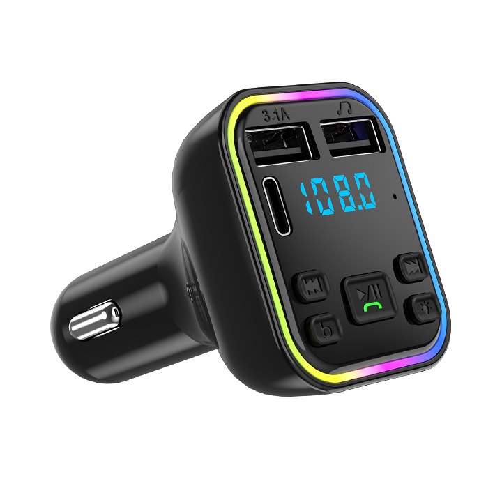 Tẩu Sạc Nghe Nhạc Trên Xe Hơi Bluetooth 5.0 Hỗ Trợ Mp3 / Dual Usb Qc 3.0+Pd Type C