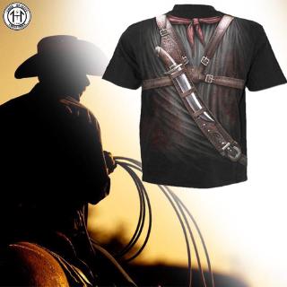 Áo Thun Tay Ngắn In Hình Cao Bồi 3d 2018 Time