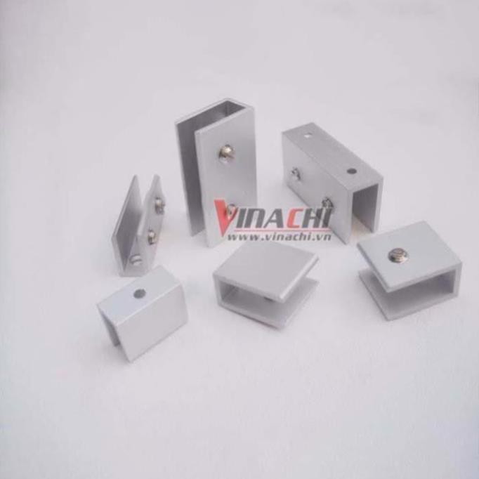 Chân Đế Kẹp Kính Nhôm - Chân Đế Kẹp Kính Cố Định và Tạo Liên kết Vách Ngăn