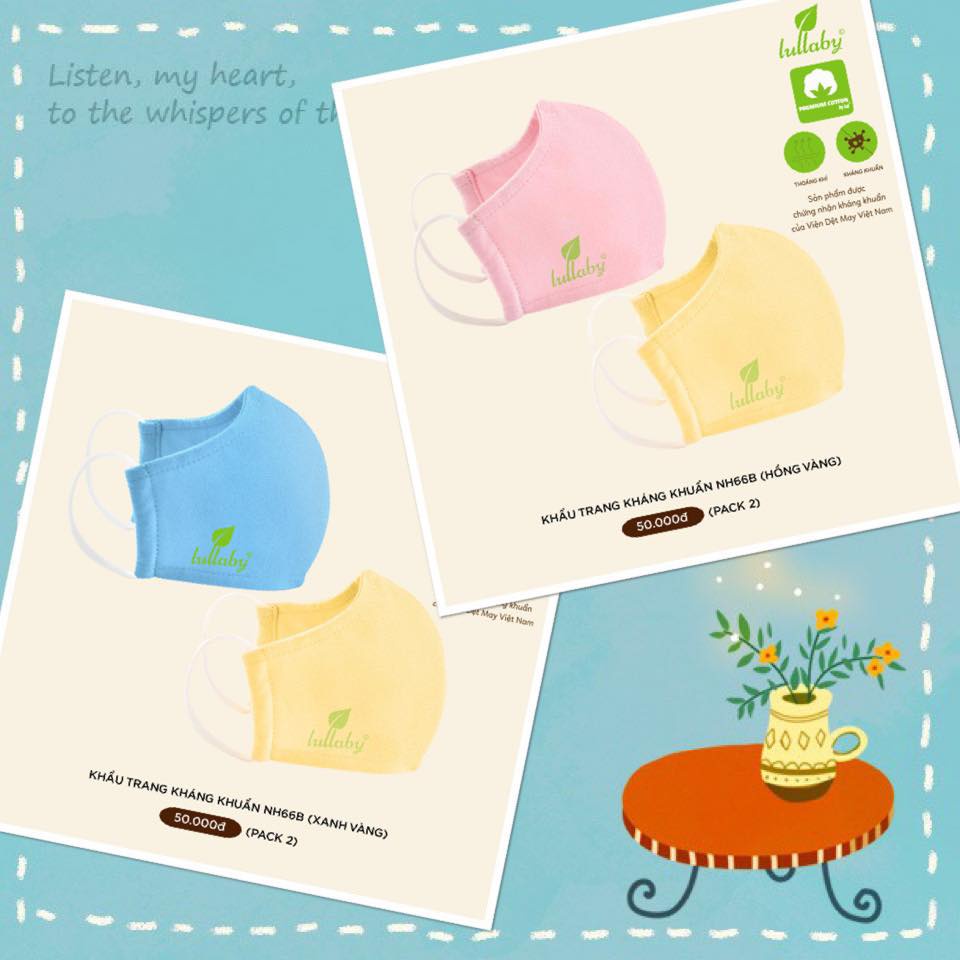 Lullaby - Khẩu trang kháng khuẩn cho bé