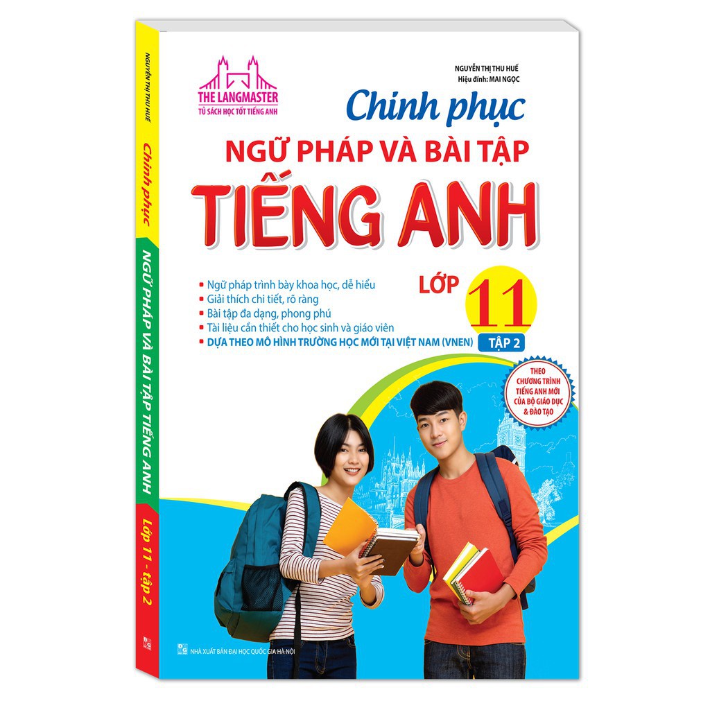 Sách - combo Chinh phục ngữ pháp và bài tập tiếng Anh lớp 11 (trọn bộ 2 tập)