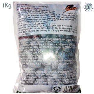 (Hàng của BASF) Bả diệt chuột Storm-0.005%-Block Bait bao 1kg ( gần 300 viên )