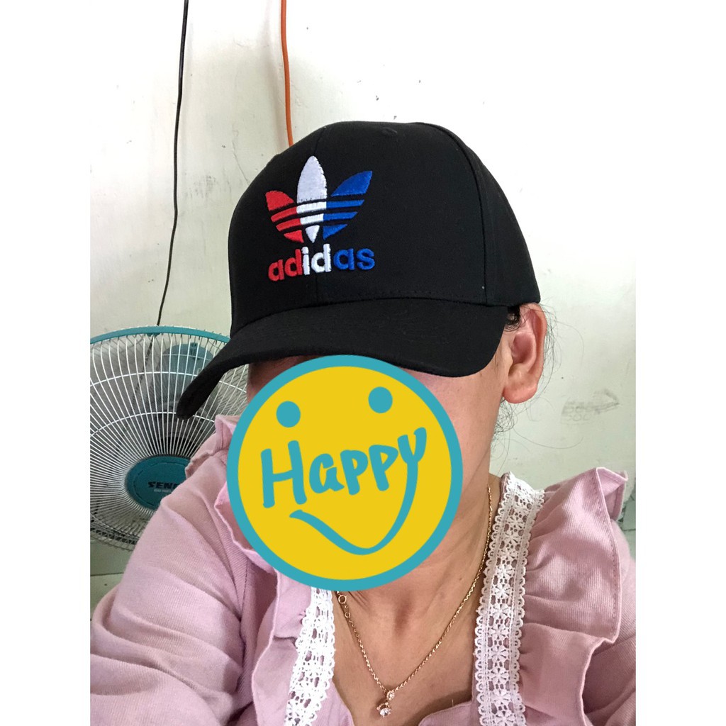 NÓN KẾT NAM NŨ THỜI TRANG, MŨ LƯỠI TRAI LOGO THÊU NỔI CHỮ ADIDAS CỰC CHẤT- 2 MÀU TRẮNG ĐEN 👒