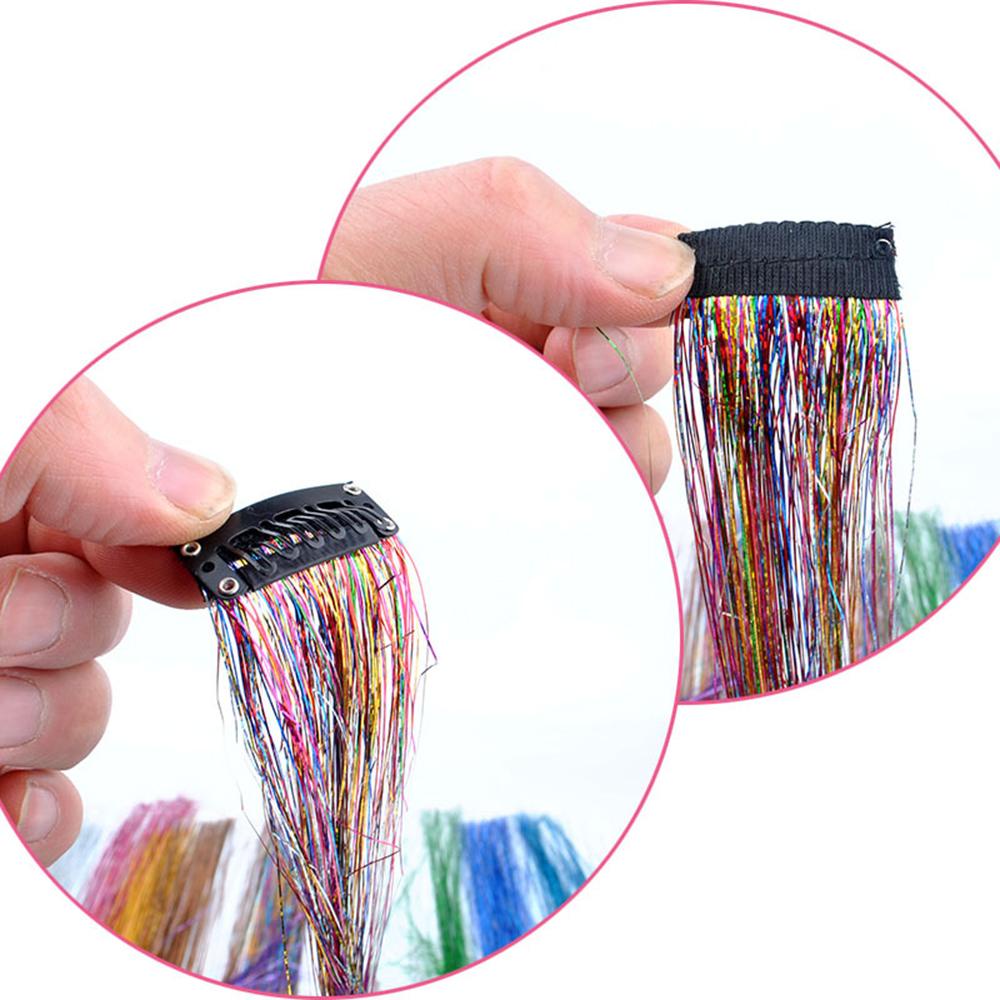 Tép Tóc Giả Nối Dài Kiểu Dây Thiết Kế Lấp Lánh