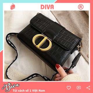 Túi xách nữ đeo chéo CD da rắn dây thổ cẩm đẹp sang trọng DIVA TX152