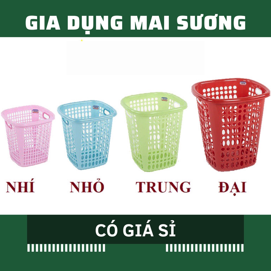 [Giá Sỉ] Sọt Rác Oval Giỏ Vuông Cao, Đựng Quần Áo đủ kích thước Duy Tân