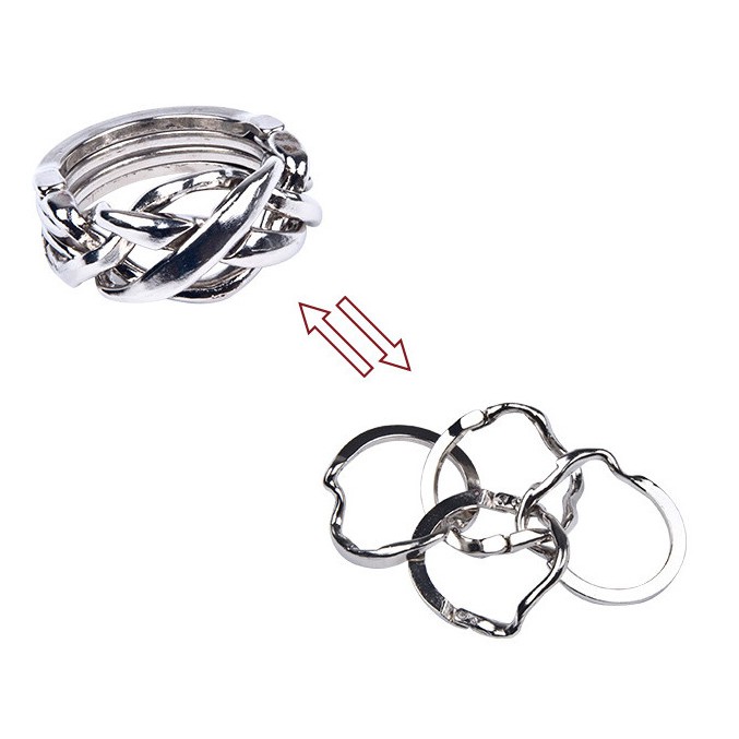 Đồ chơi trí tuệ_Thử thách trí não_The Ring  - Hanayama Puzzle_Hack não_IQ Toys_Giải đố_Giải mã sắt Nhật Bản