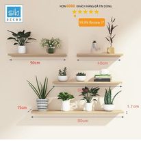 Kệ Thanh Ngang Treo Tường Kết Cấu Giấu Chân SIB Decor, Gỗ Lõi Xanh Chống Ẩm, Kèm Phụ Kiện Và Thước Thuỷ Lấy Cân Bằng