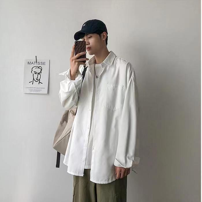 Áo sơ mi nam dài tay áo kiểu Trơn dáng áo sơ mi nữ rộng kiểu sơ mi nữ form rộng Hàn Quốc áo phong rộng nam thời trang áo sơ mi nam trắng hoạ tiết áo flannel