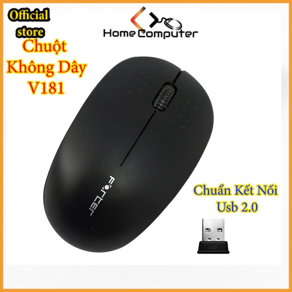 Chuột không dây FOTER V181,đơn giản, tiện dụng - tặng kèm pin AA dung lượng lớn .Offical Store