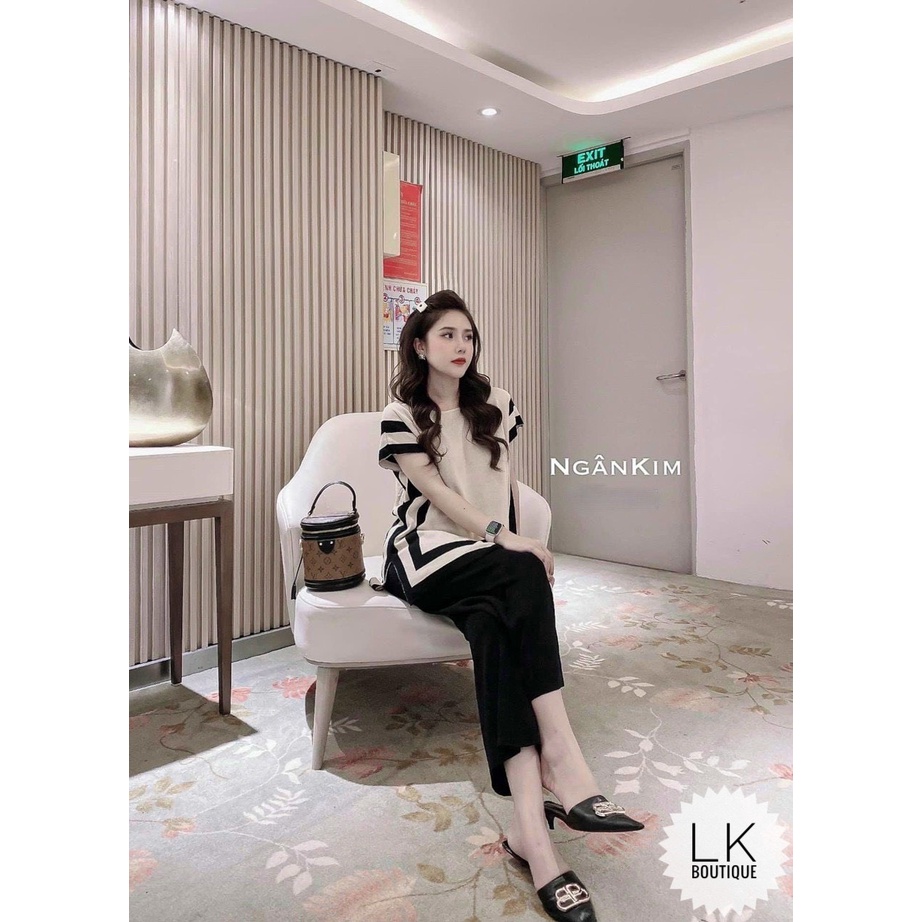 YE SET LEN SUÔNG BE ĐEN VIỀN CHO NỮ