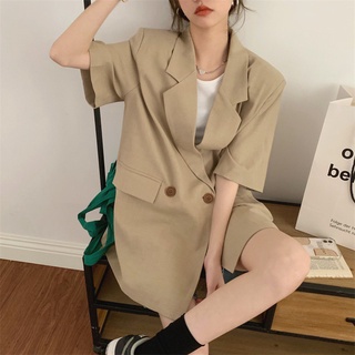 Áo Khoác Blazer Tay Ngắn Thiết Kế Mới Đơn Giản Thời Trang Dành Cho Mùa Hè 44223