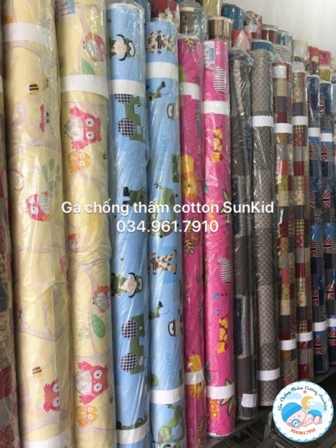 Ga chống thấm cotton SunKid, vỏ gối - 80% cotton phủ nano kháng nước 2 chiều | BigBuy360 - bigbuy360.vn