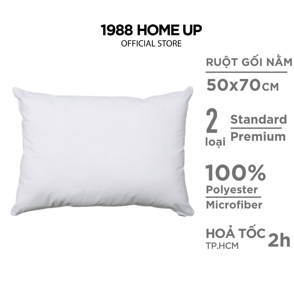 Ruột gối nằm gòn nhân tạo cao cấp 50x70cm, Vải bọc 100% Cotton - 1988 Home Up