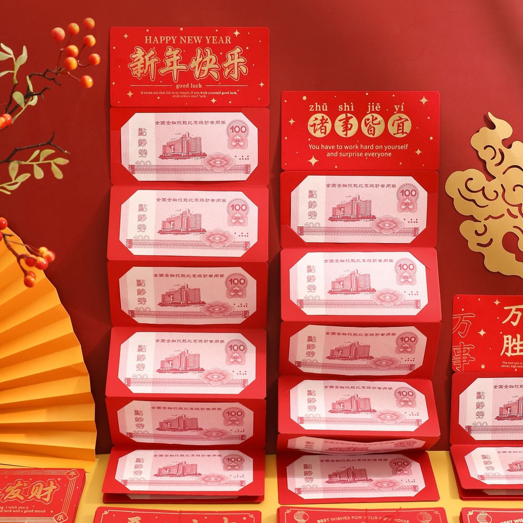 [Gói màu đỏ năm mới sáng tạo cho tiệc cưới lễ hội mùa xuân]