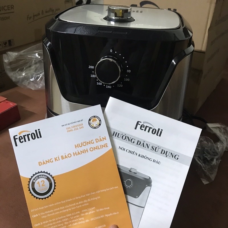 NỒI CHIÊN KHÔNG DẦU FERROLI FAF-5.0M, chống dính cao cấp