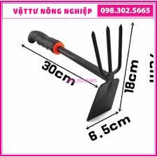 Dụng cụ làm vườn cuốc, cào 2 trong 1 dài 30cm tiện dụng rẻ nhất, tốt nhất thị trường