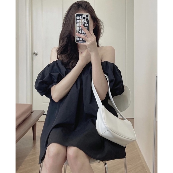 Áo trễ vai, áo hở vai nữ đẹp bèo tay phồng rộng dễ thương, mặc đi chơi, siêu hot trend, xinh 24 | BigBuy360 - bigbuy360.vn