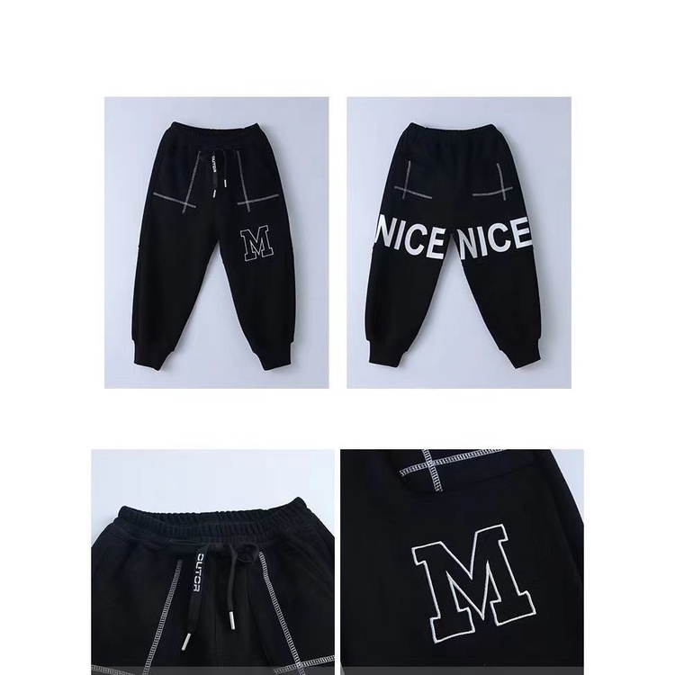 Quần Dài Thể Thao Dáng Rộng Phong Cách Mới 2022 Cho Bé Trai 110-170