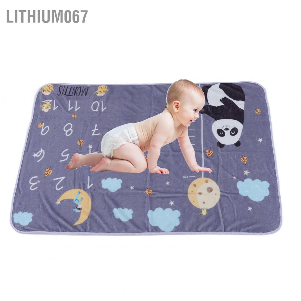 Lithium067 Mền cho bé hàng tháng hình gấu trúc Ghi lại sự phát triển của mềm để chụp ảnh