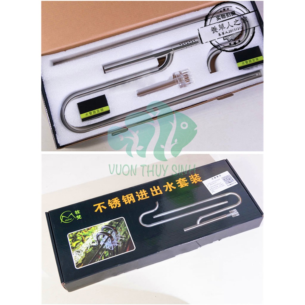 Ống IN OUT INOX MUFAN chính hãng fi16 (đầu out xoay chỉnh dòng, có lọc váng)