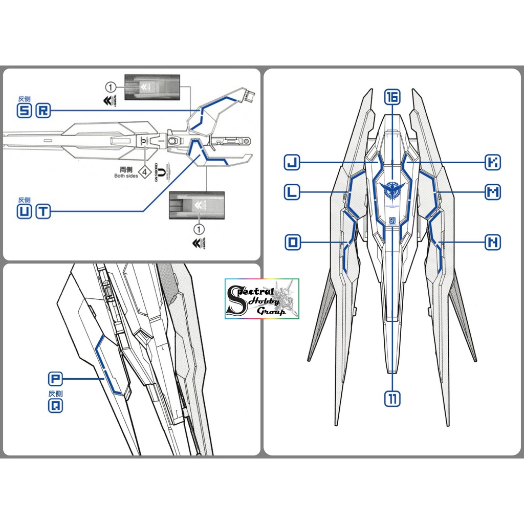 Decal dán mô hình MG HG RG series Gundam 00Q Qan T QanT 00Q 8822 các loại - Water sticker