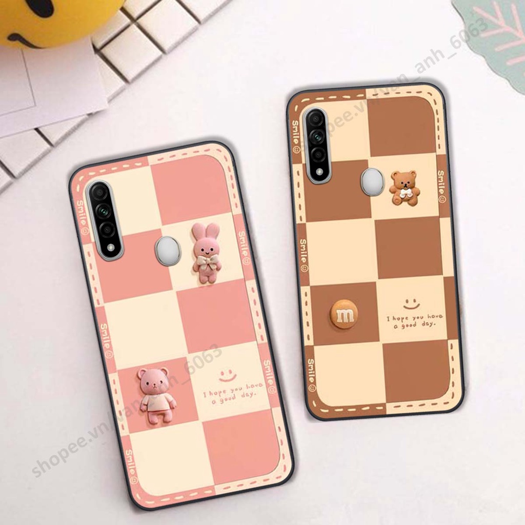 Ốp lưng Oppo A31 hình gấu, kẹo dễ thương cute