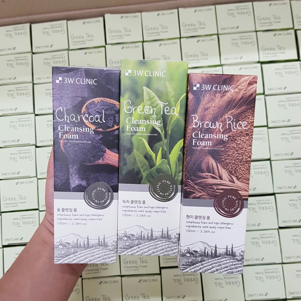 [CAM KẾT CHÍNH HẢNG]Sữa Rửa Mặt 3W Clinic Hàn Quốc 100ml, Lúa Mạch, Trà Xanh, Than Hoạt Tính, Collagen Làm Trắng Da | BigBuy360 - bigbuy360.vn