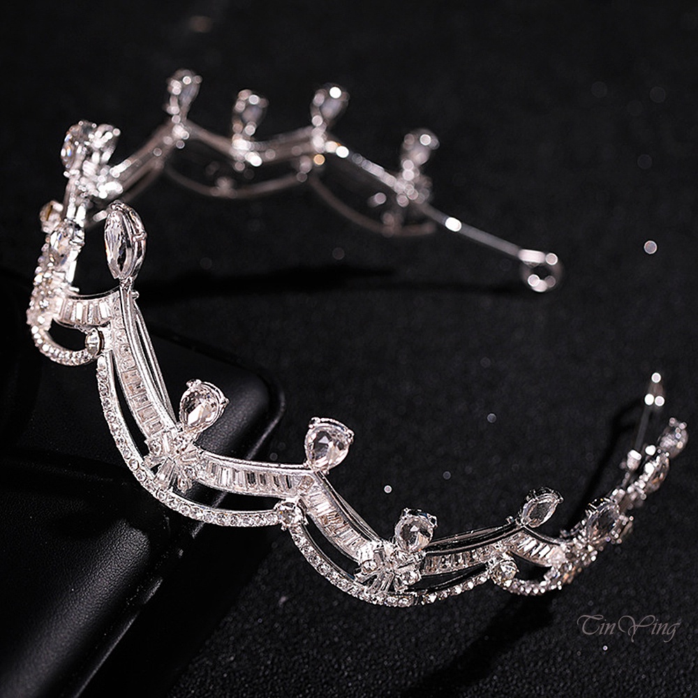 GETNOIVAS Vương Miện Đội Đầu Đính Ngọc Trai Cổ Điển Sang Trọng Cho Cô Dâu