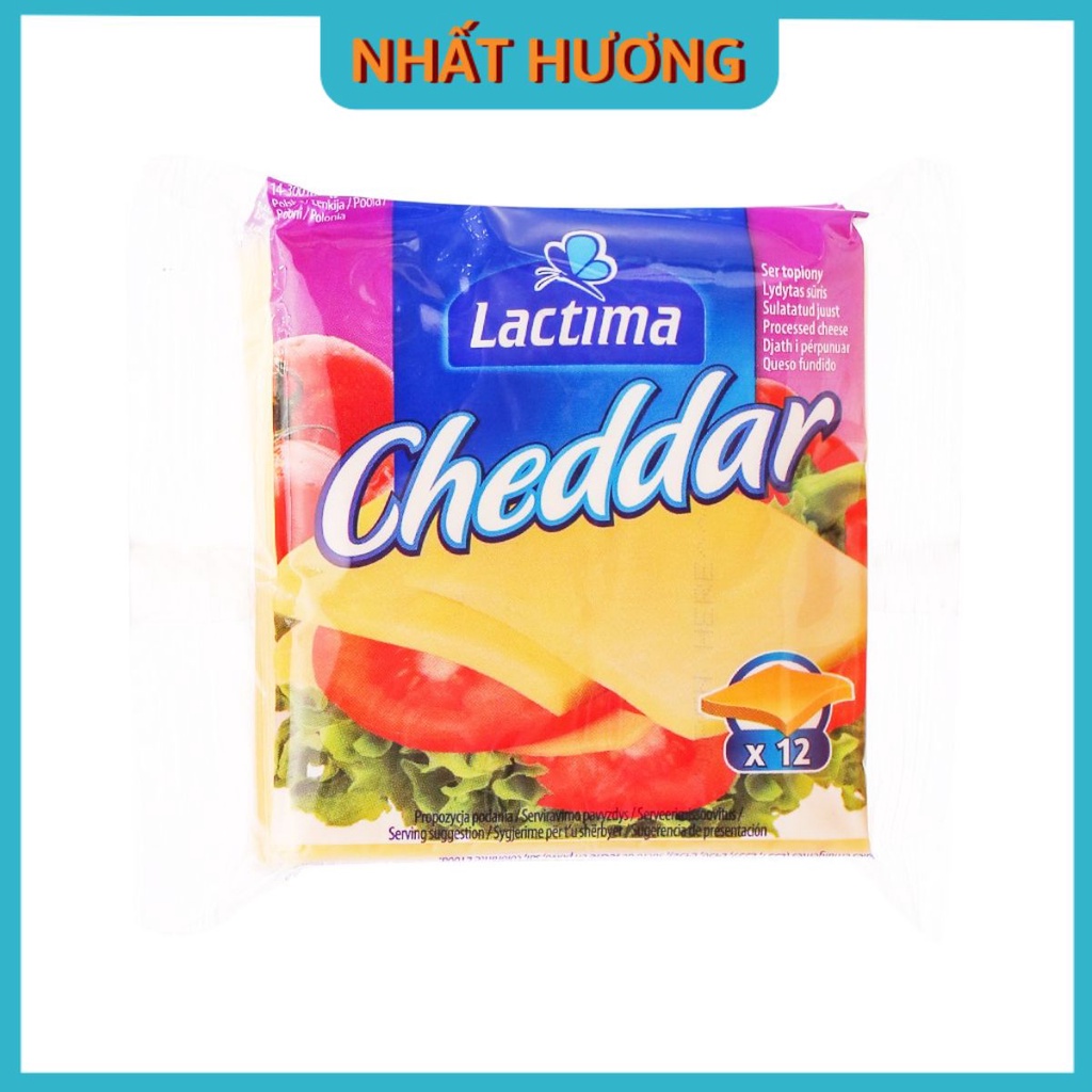 phô mai lát cheddar lactima 200g