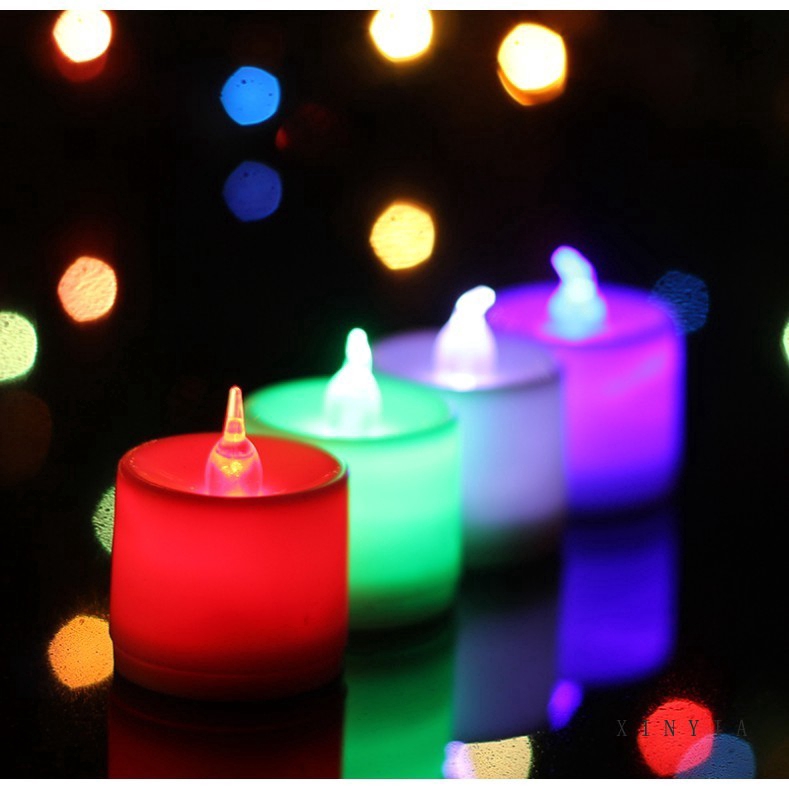 Đèn Led Hình Nến Nhiều Màu Trang Trí Phòng Ngủ