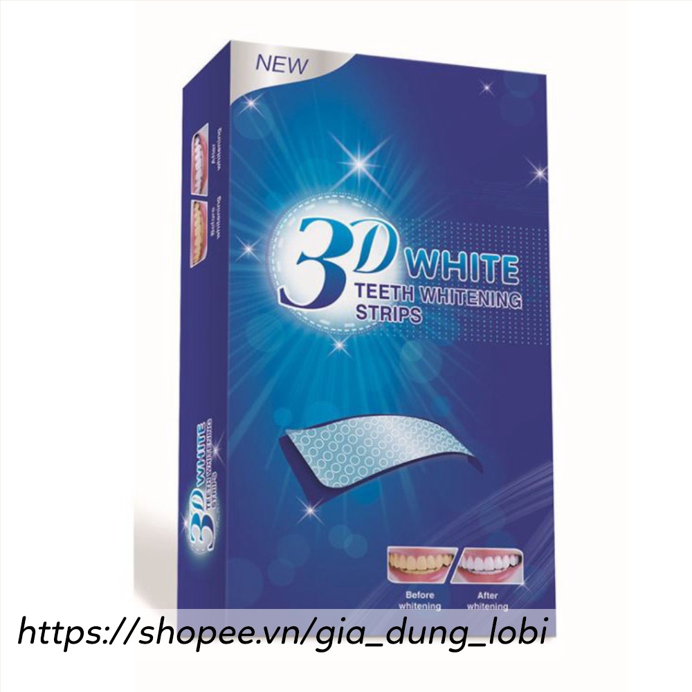 Miếng dán trắng răng 3D White Teeth Whitening Strips Hộp 7 gói