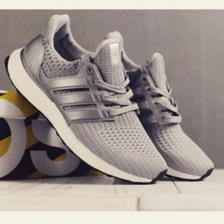 Giày thể thao sneaker giày học sinh Ultraboost 4.0 xám đế trắng cá tính