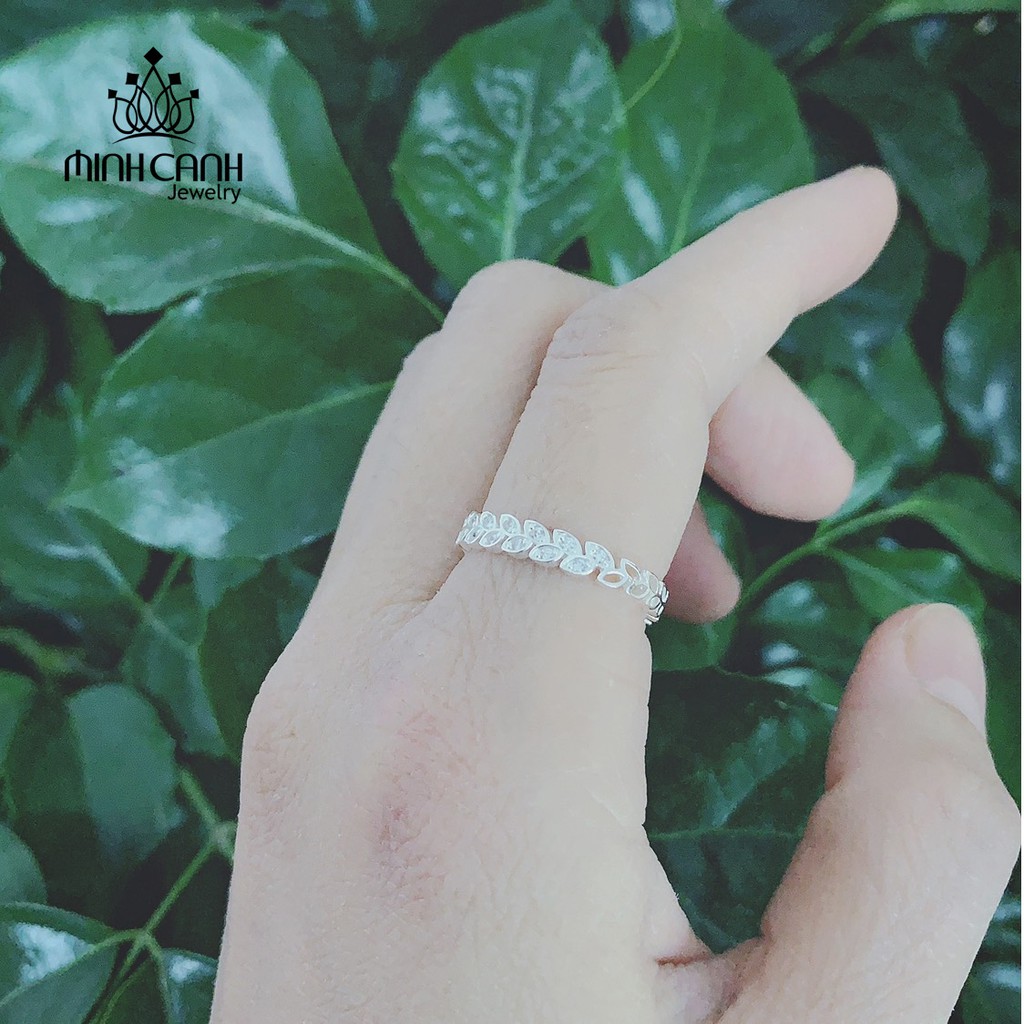 Nhẫn Vòng Nguyệt Quế Bạc Ta Dáng Hở Freesize - Minh Canh Jewelry