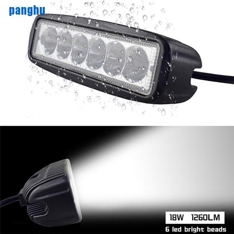 (Hàng Mới Về) Thanh Đèn Led 18w 6000k Ánh Sáng Trắng Chất Lượng Cao Cho Xe Hơi