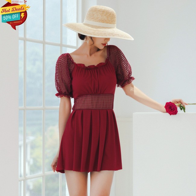 Đồ Bơi Một Mảnh Tay Ngắn Màu Trơn Gợi Cảm Cho Nữ | BigBuy360 - bigbuy360.vn