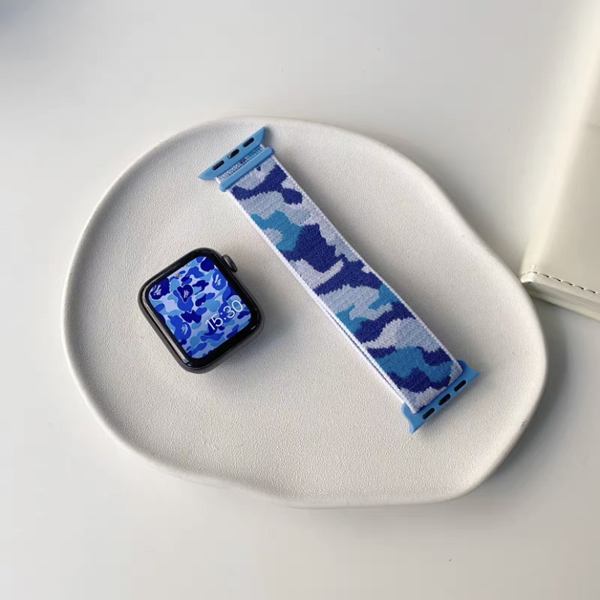 Dây Đeo Nylon Co Giãn 2022 Cho Đồng Hồ Thông Minh Apple Watch 44mm 40mm 45mm 41mm 42mm 38mm 45 mm iWatch Series 3 5 SE 6 7