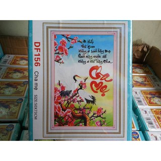 Tranh đính đá cha mẹ df156