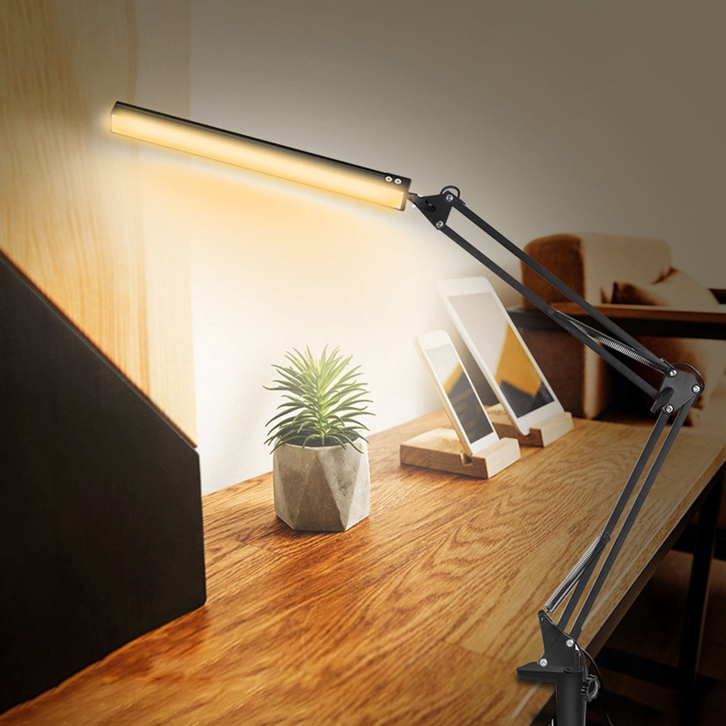 Đèn LED để bàn bằng kim loại có thể điều chỉnh độ sáng tiện dụng