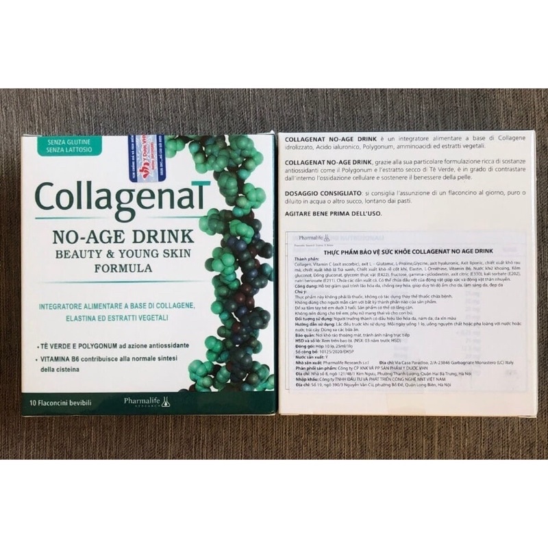 Collagen thủy phân CollagenaT No-age Dink (Collagenat) - Hộp 10 ống