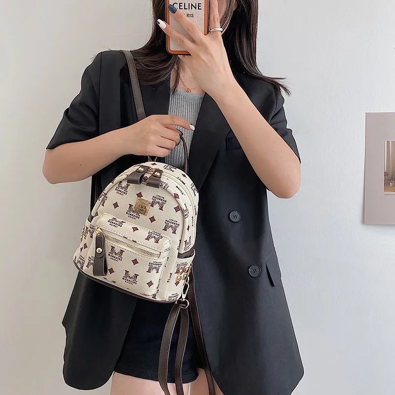 BALO MINI HOA VĂN HOẠ TIẾT THỜI TRANG DA PU CAO CẤP BALO ĐEO CHÉO
