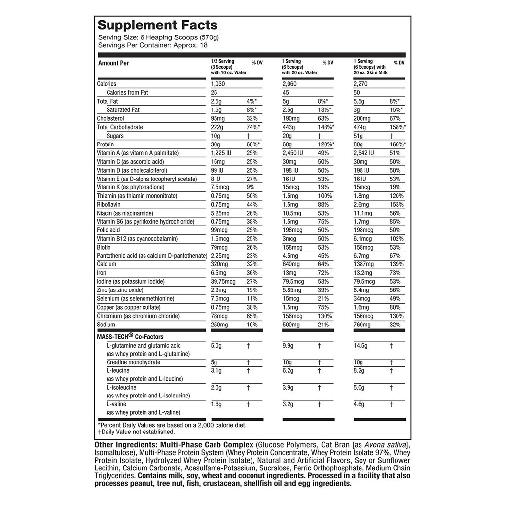 GW SAMPLE Gói Dùng Thử Muscletech Mass Tech Extreme 2000 Sữa Dinh Dưỡng Tăng Cân Nhanh Túi 1KG - Canada