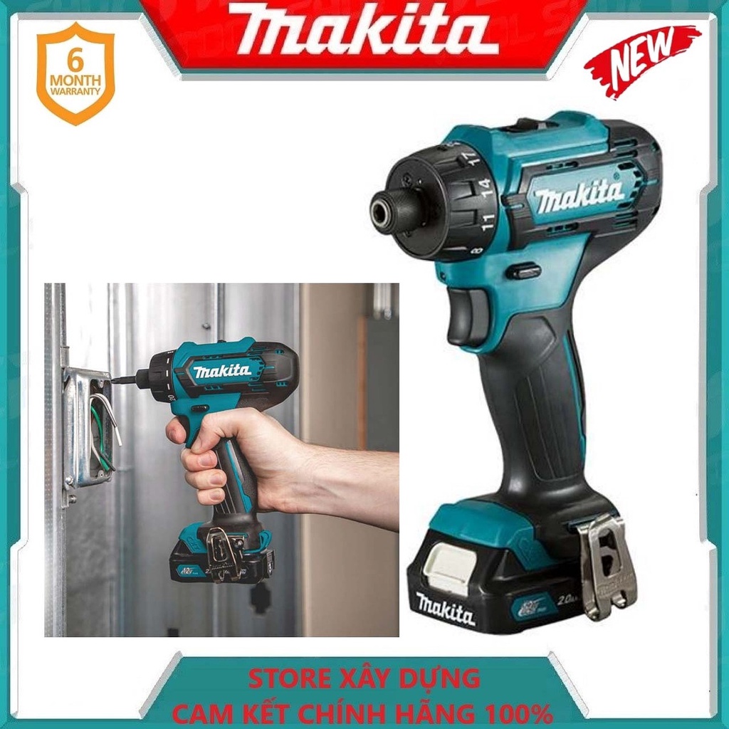 MÁY KHOAN VẶN VÍT DÙNG PIN 12V 170W MAKITA DF033DSYE- HÀNG CHÍNH HÃNG