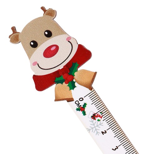 Thước Kẻ Trang Trí Hình Noel (15 cm) - Mẫu Tuần Lộc