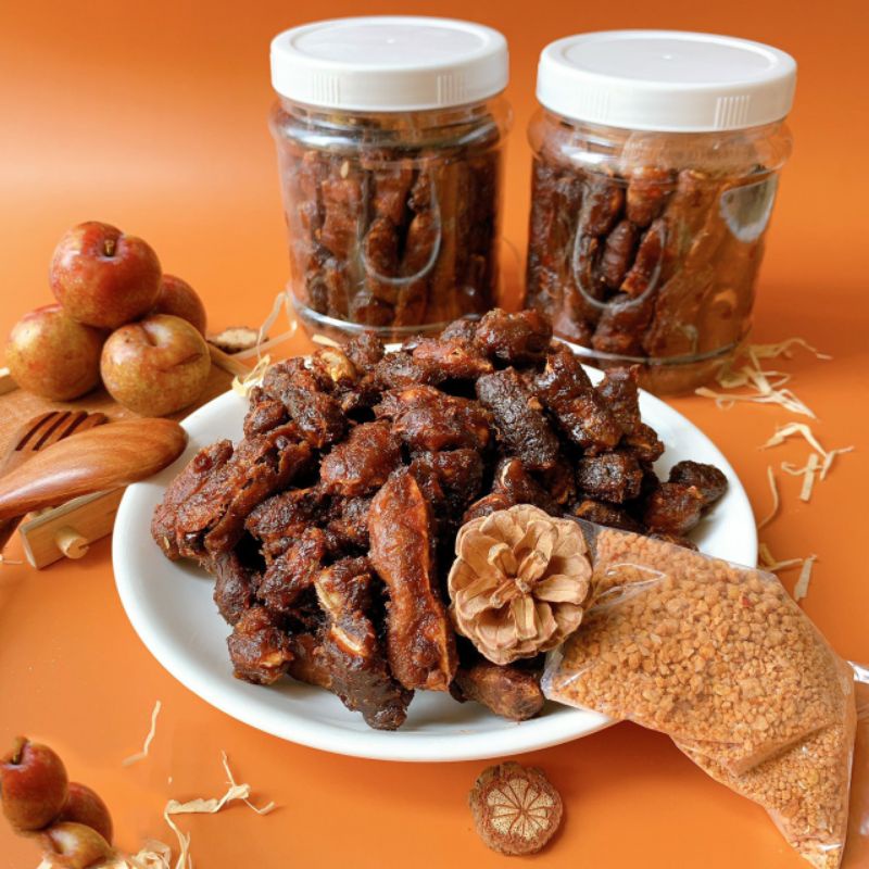 Me lào sấy 500g-Me lào muối tôm-Me cay sấy chanh muối ngon rẻ đóng lon 500g