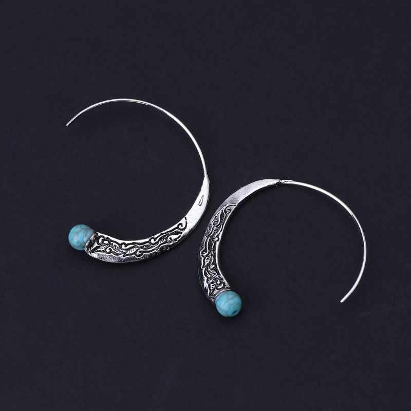 Khuyên Tai Tròn Phong Cách Bohemian Cổ Điển Dành Cho Nữ