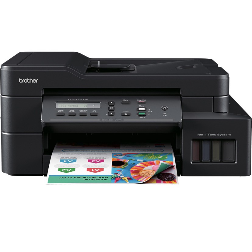 Máy in phun màu đa chức năng Brother DCP-T720DW - hàng chính hãng -  In / Copy / Scan - Wireless - Đảo 2 mặt tự động