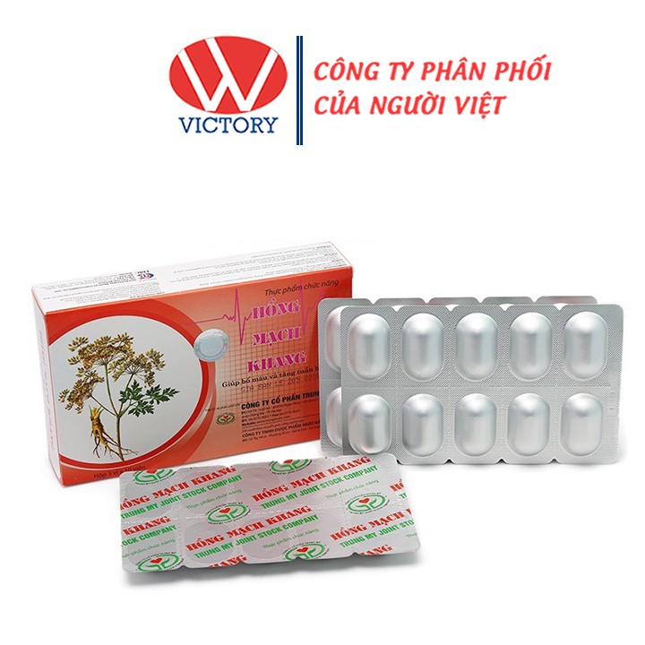 [TÍCH ĐIỂM] Hồng Mạch Khang (Hộp 30 Viên) - Dành Cho Người Huyết Áp Thấp - Victory Pharmacy