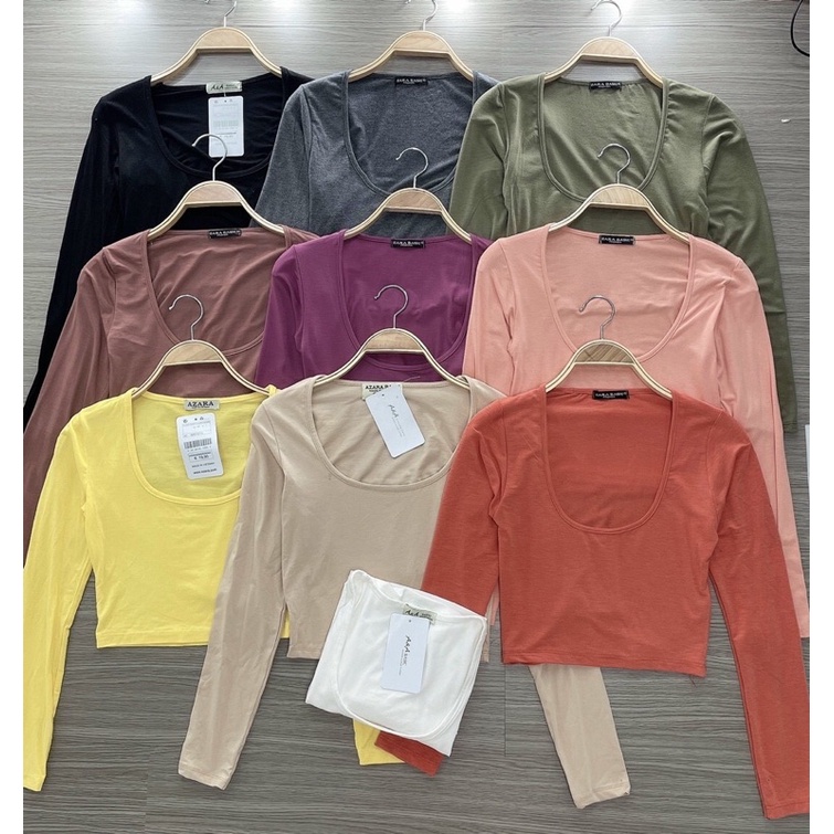 Áo croptop cổ u