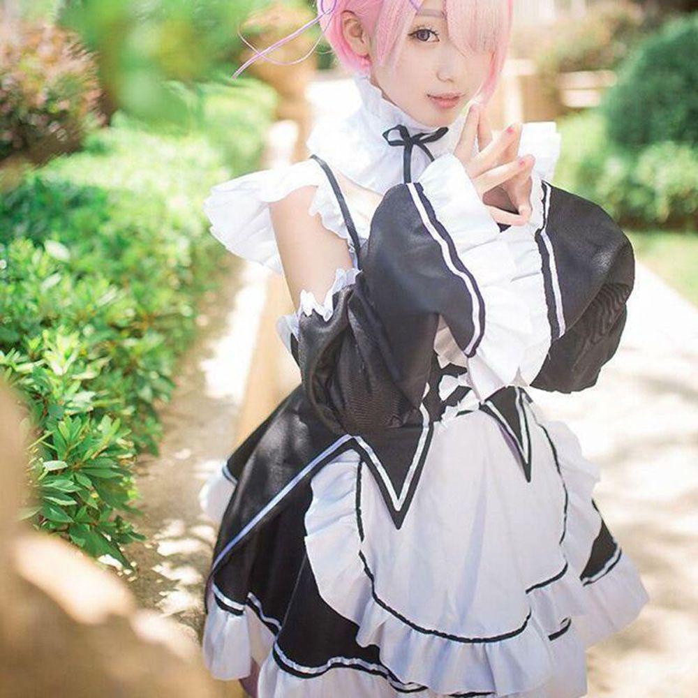 ANEMONE Đầm Hóa Trang Nhân Vật Hoạt Hình Nữ Kara Hajimeru Re Life In Different World Isekai Seikatsu Ram Halloween